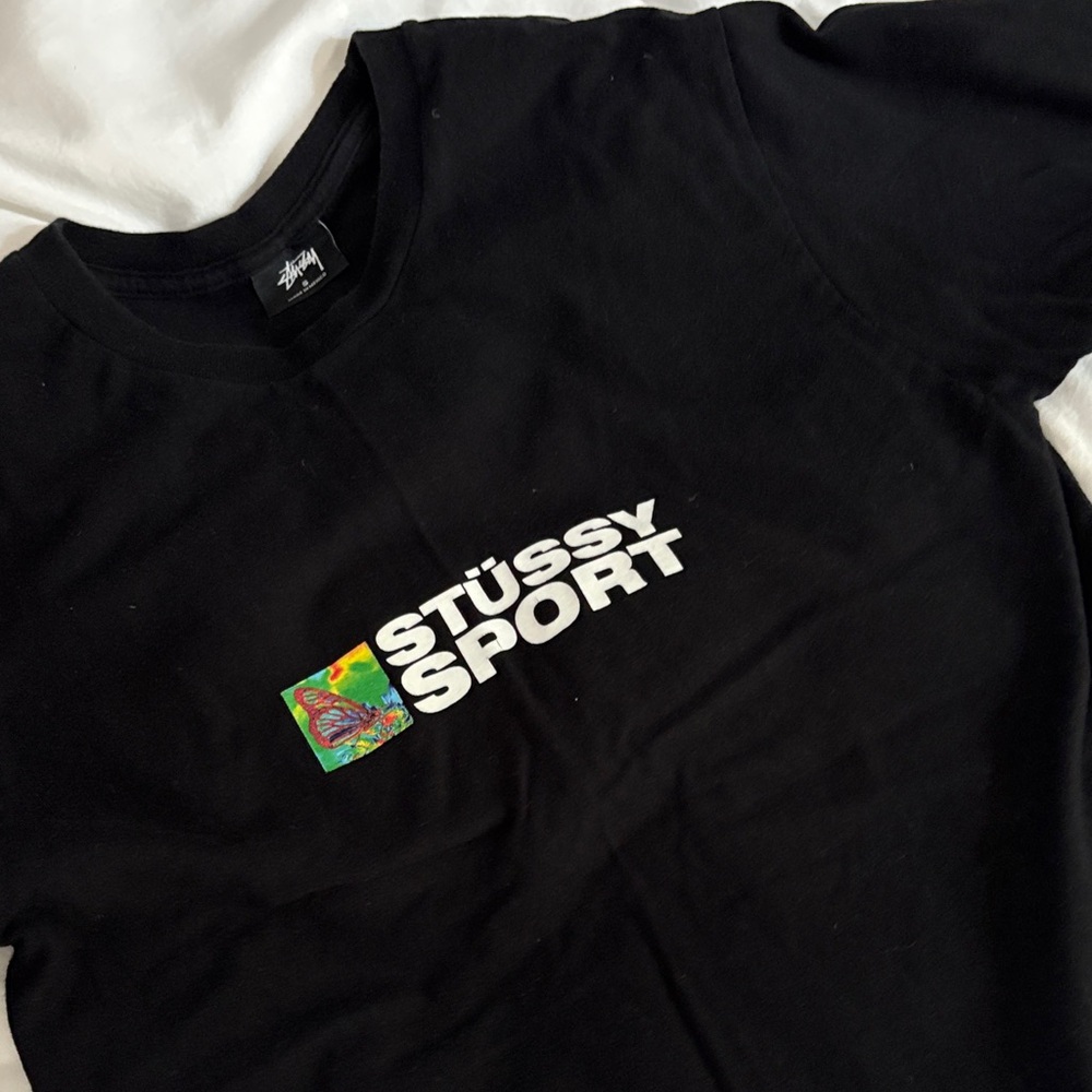 Stussy Black Tee with Sport Graphic - Picture 3 of 3